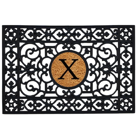 Calloway Mills Monogram Insert Door Mat, Black, Natural, 24 in W x 36 in L 160012436X